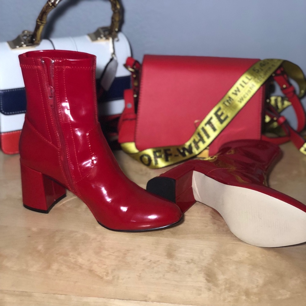 Steve Madden red booties